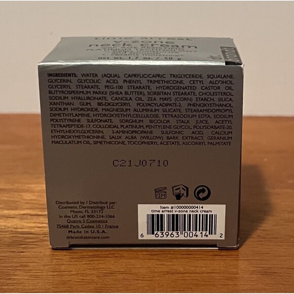 Dr. Brandt Time Arrest V Zone Neck Cream 1.7oz/50g MSRP $120 NIB - Picture 8 of 8